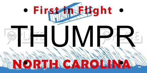 THUMPR North Carolina License Plate