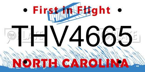 THV4665 North Carolina License Plate