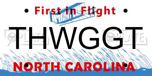 THWGGT North Carolina License Plate