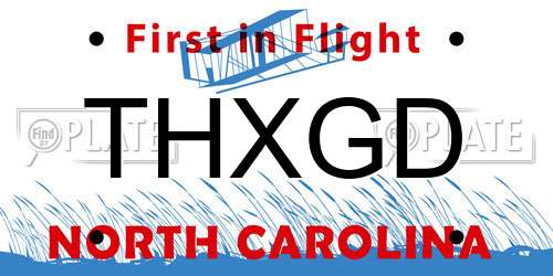 THXGD North Carolina License Plate