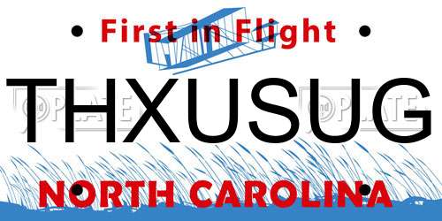 THXUSUG North Carolina License Plate