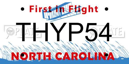 THYP54 North Carolina License Plate