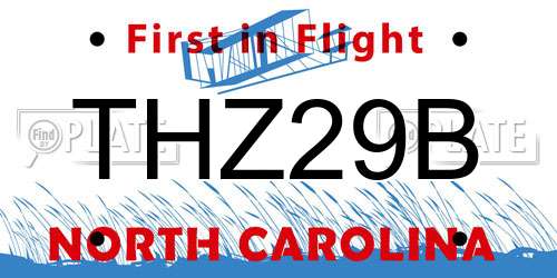 THZ29B North Carolina License Plate