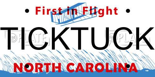 TICKTUCK North Carolina License Plate