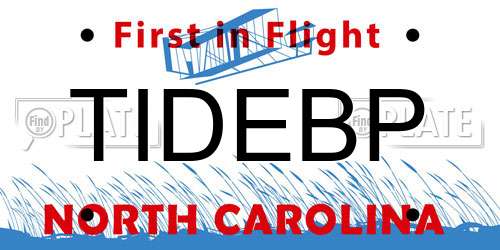TIDEBP North Carolina License Plate