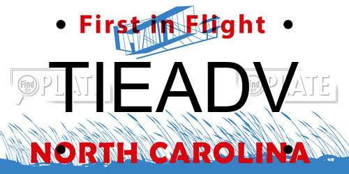 TIEADV North Carolina License Plate