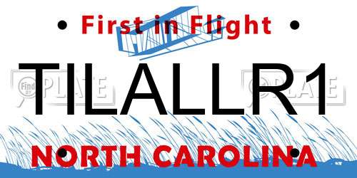 TILALLR1 North Carolina License Plate