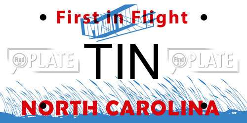 TIN North Carolina License Plate