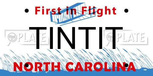 TINTIT North Carolina License Plate
