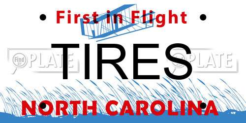 TIRES North Carolina License Plate
