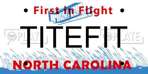 TITEFIT North Carolina License Plate
