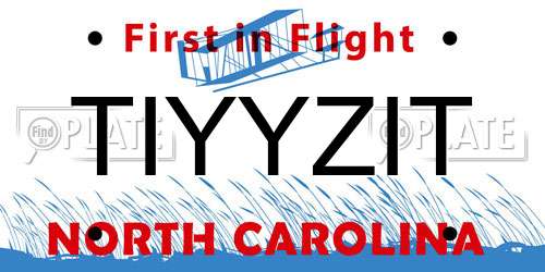TIYYZIT North Carolina License Plate