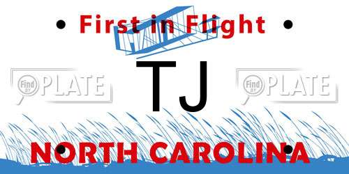 TJ North Carolina License Plate