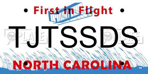 TJTSSDS North Carolina License Plate