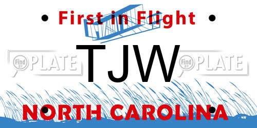TJW North Carolina License Plate