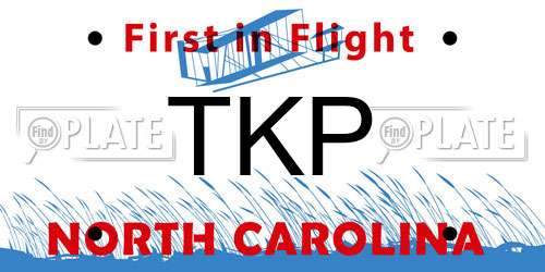 TKP North Carolina License Plate