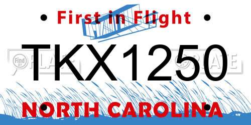 TKX1250 North Carolina License Plate