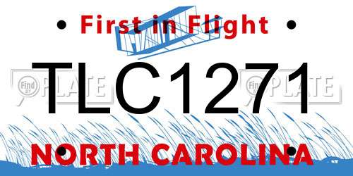 TLC1271 North Carolina License Plate