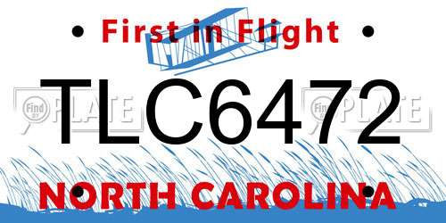 TLC6472 North Carolina License Plate