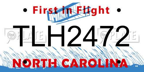TLH2472 North Carolina License Plate