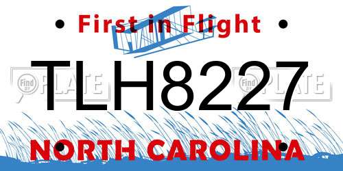 TLH8227 North Carolina License Plate