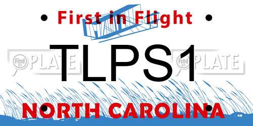 TLPS1 North Carolina License Plate