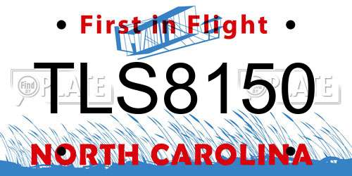 TLS8150 North Carolina License Plate