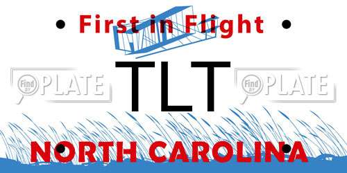 TLT North Carolina License Plate