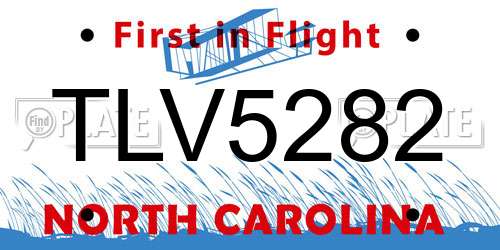 TLV5282 North Carolina License Plate