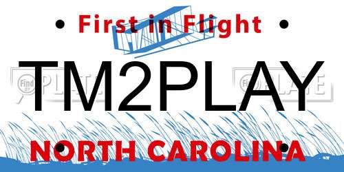 TM2PLAY North Carolina License Plate