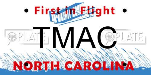 TMAC North Carolina License Plate