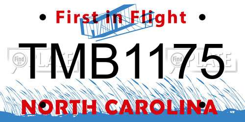 TMB1175 North Carolina License Plate