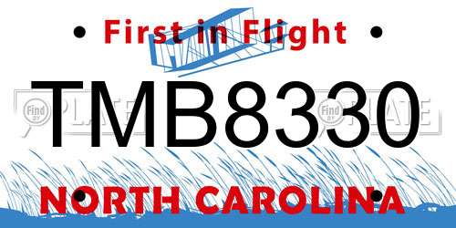 TMB8330 North Carolina License Plate