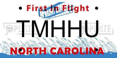 TMHHU North Carolina License Plate