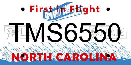 TMS6550 North Carolina License Plate