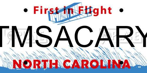 TMSACARY North Carolina License Plate
