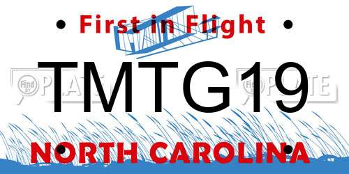 TMTG19 North Carolina License Plate