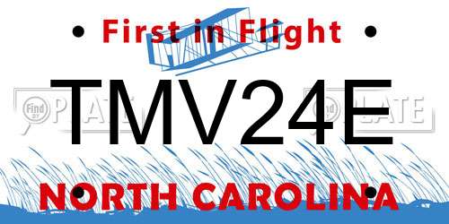 TMV24E North Carolina License Plate