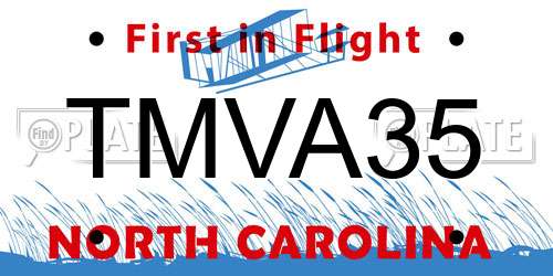 TMVA35 North Carolina License Plate