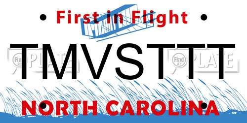 TMVSTTT North Carolina License Plate