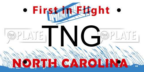 TNG North Carolina License Plate