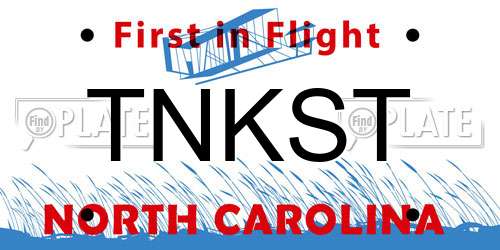 TNKST North Carolina License Plate