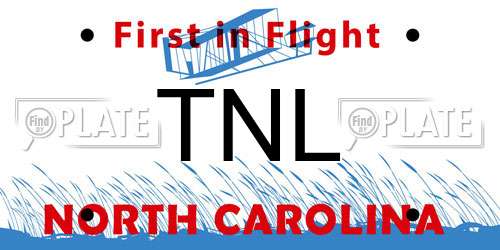 TNL North Carolina License Plate