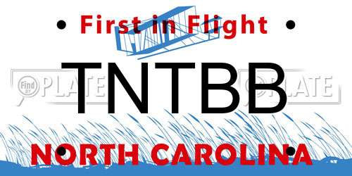 TNTBB North Carolina License Plate
