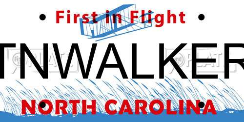 TNWALKER North Carolina License Plate