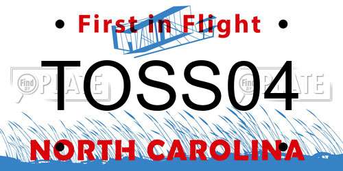 TOSS04 North Carolina License Plate