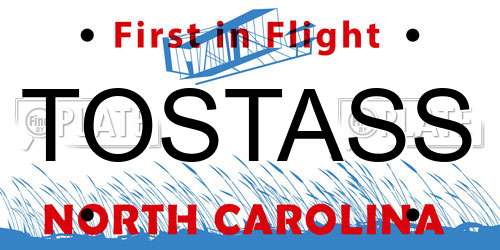 TOSTASS North Carolina License Plate