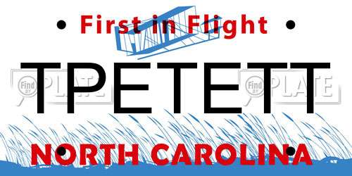 TPETETT North Carolina License Plate
