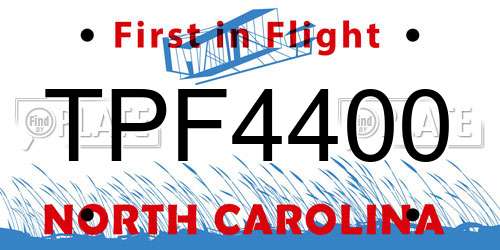 TPF4400 North Carolina License Plate