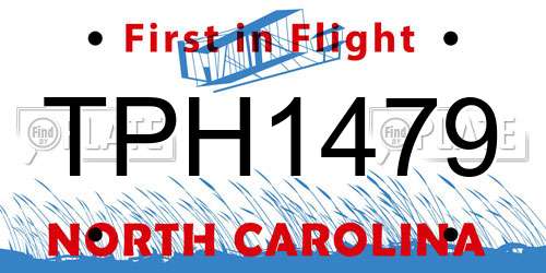 TPH1479 North Carolina License Plate